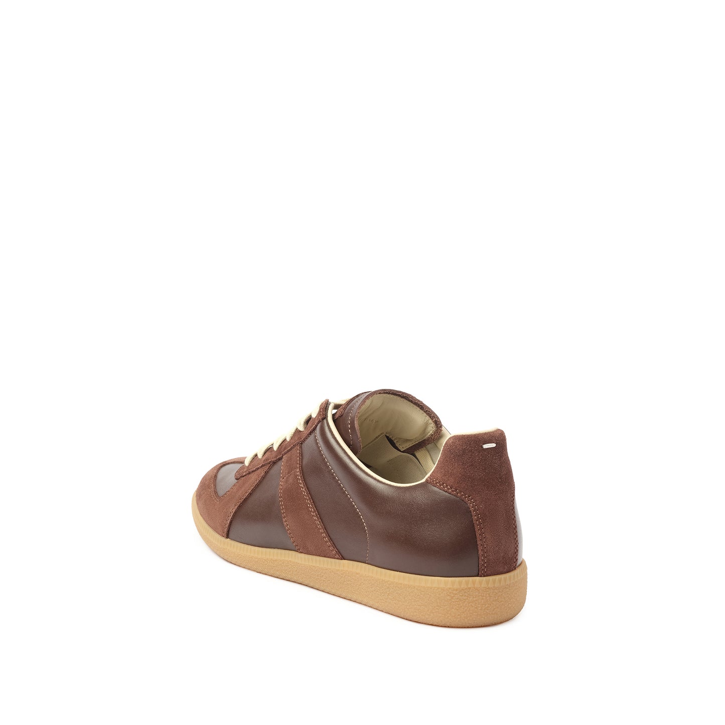 Replica Leather Sneaker in Chic Brown