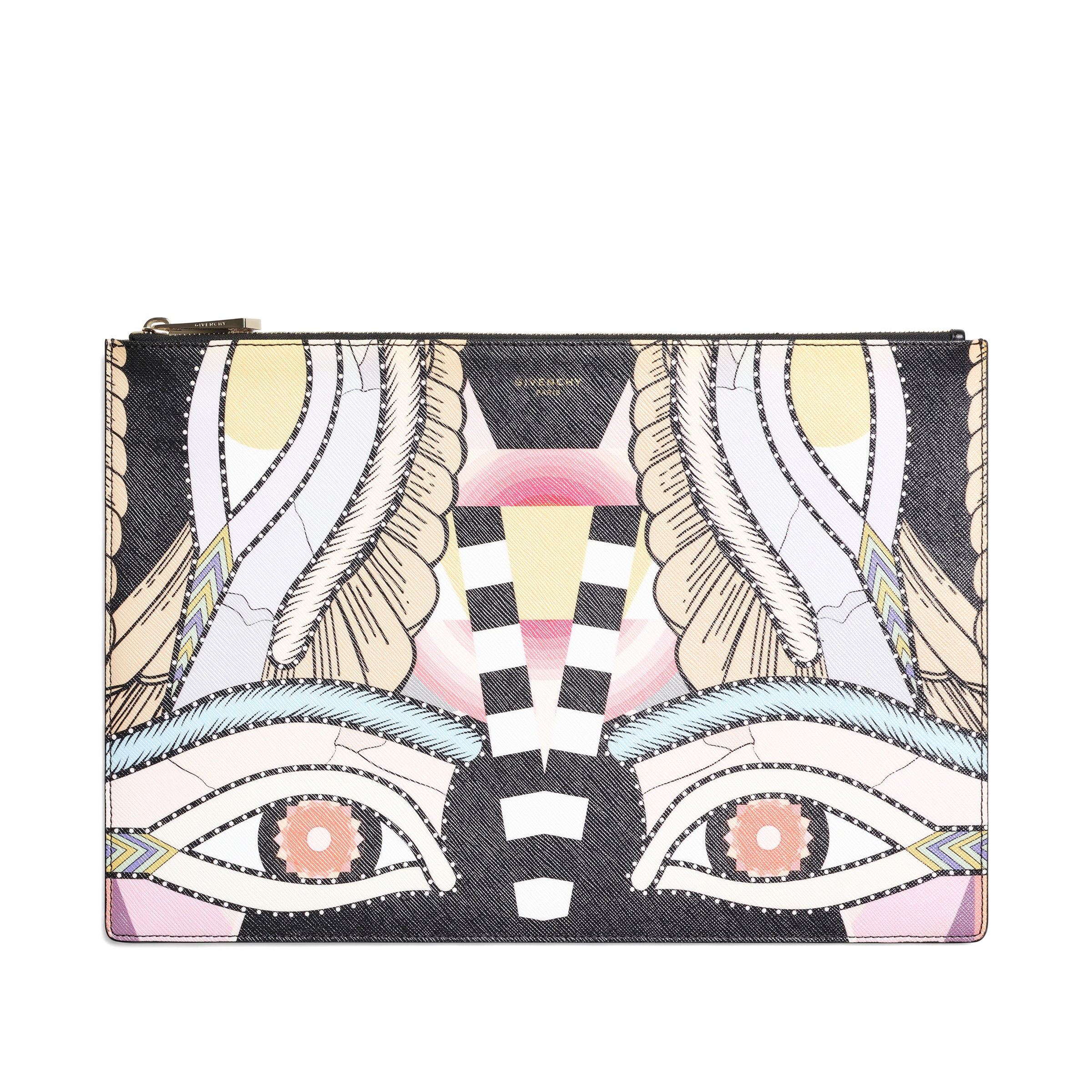 Iconic Print Large Pouch in Multicolor