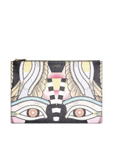 Iconic Print Large Pouch in Multicolor