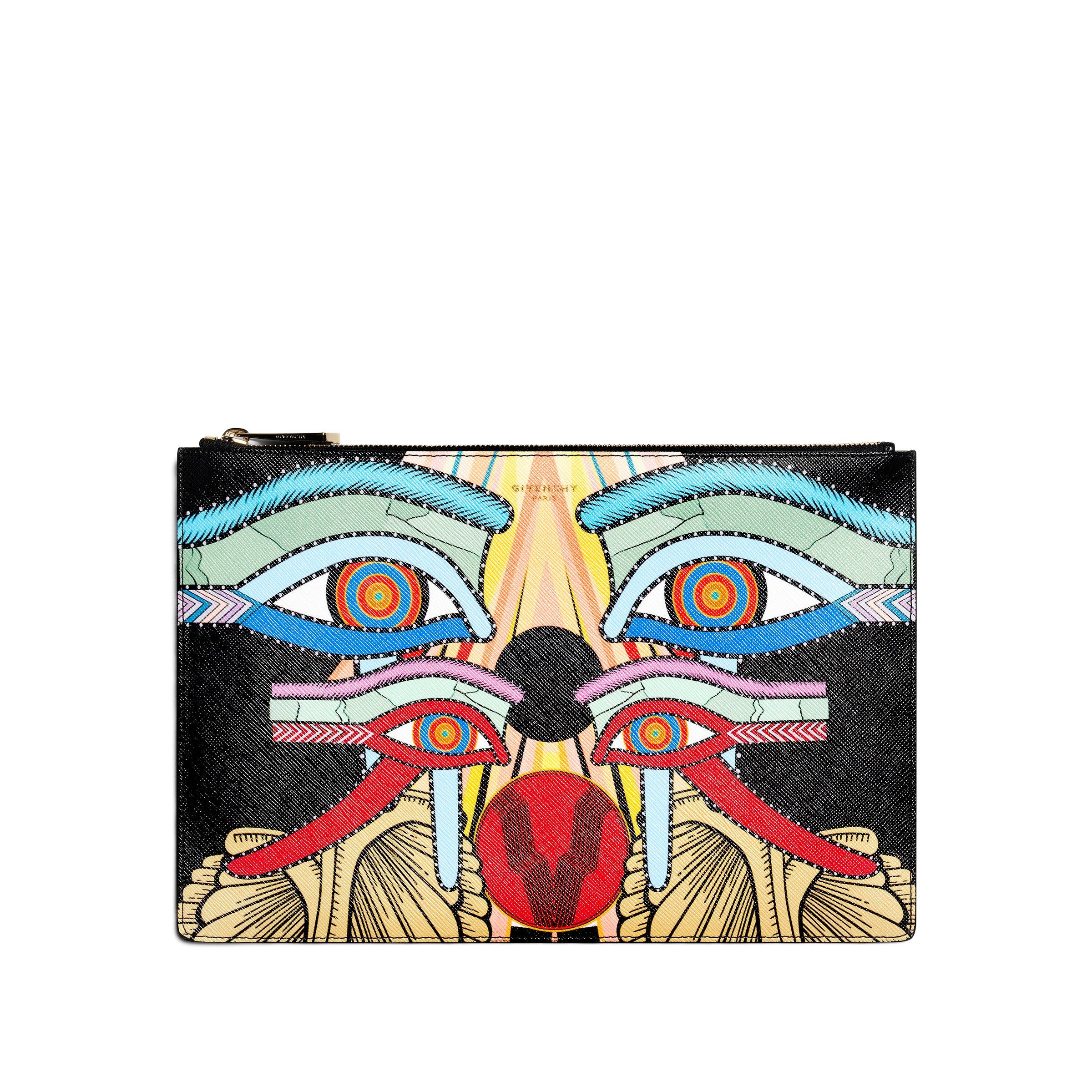 Iconic Print Medium Pouch in Multicolor