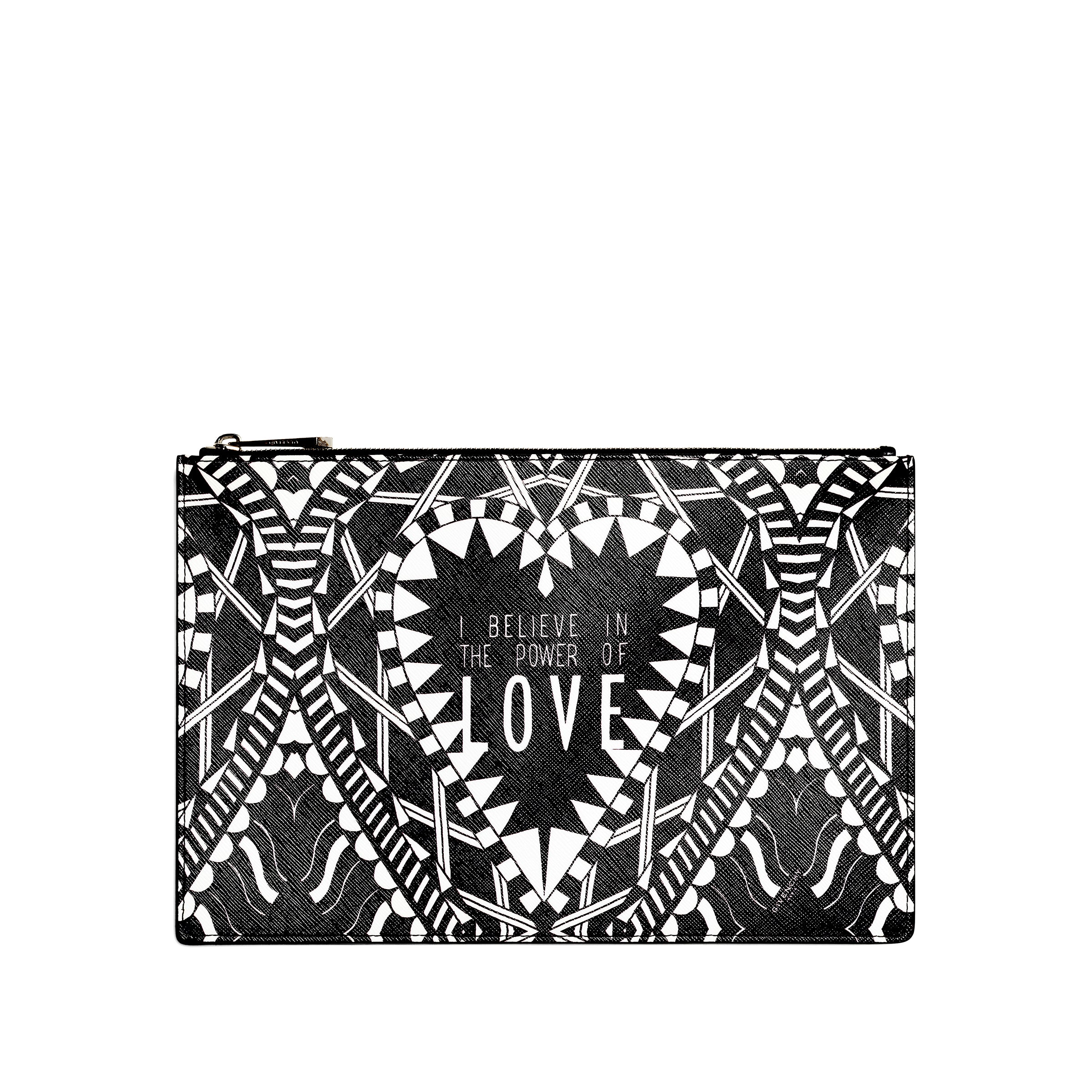 Iconic Print Pouch in Black/White