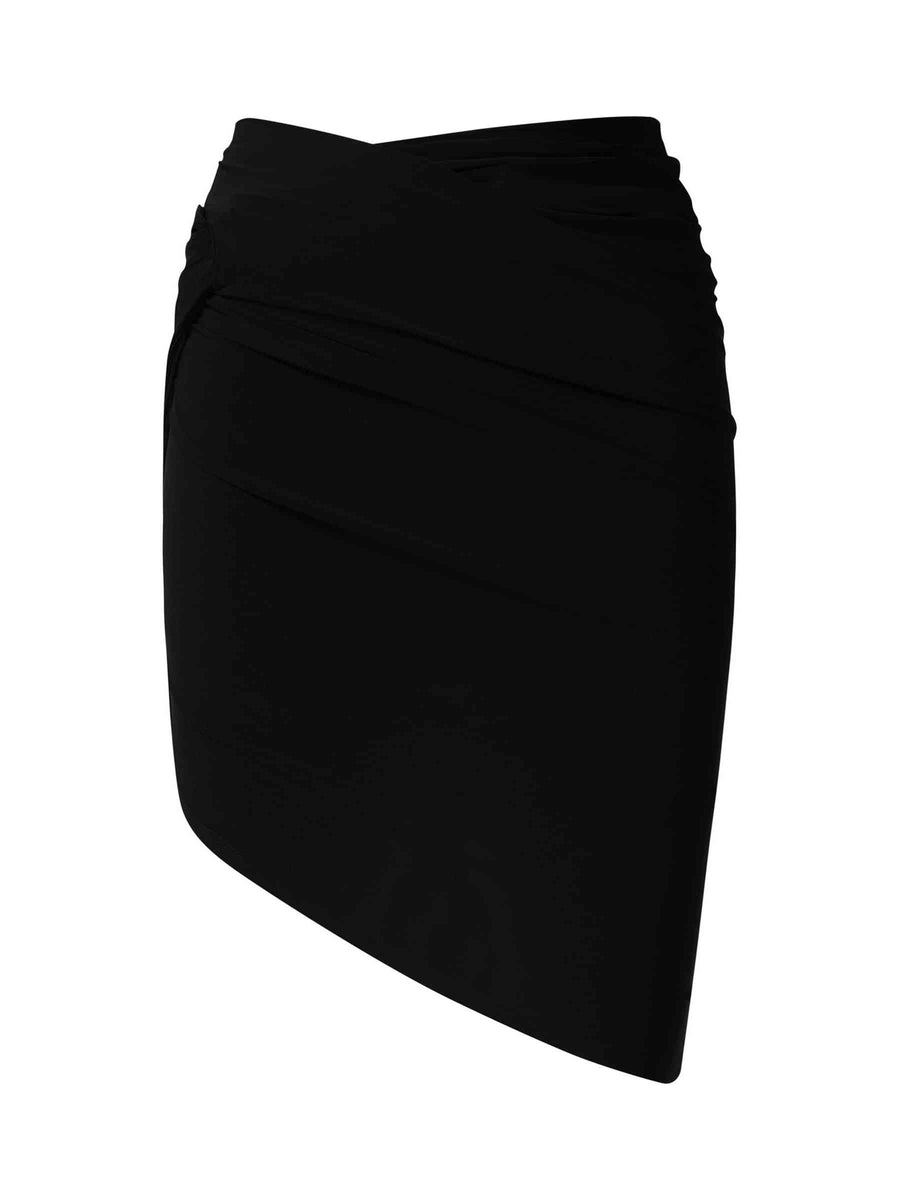 La Mini Jupe Drapeado in Black