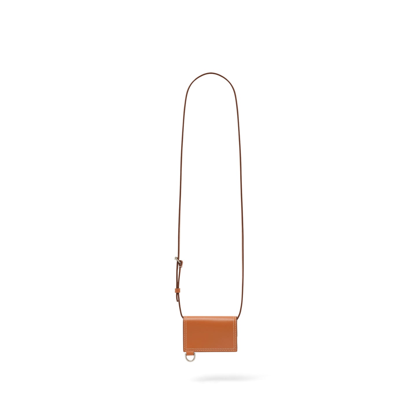 Le Porte Azur Leather Neck Pouch in Light Brown 2