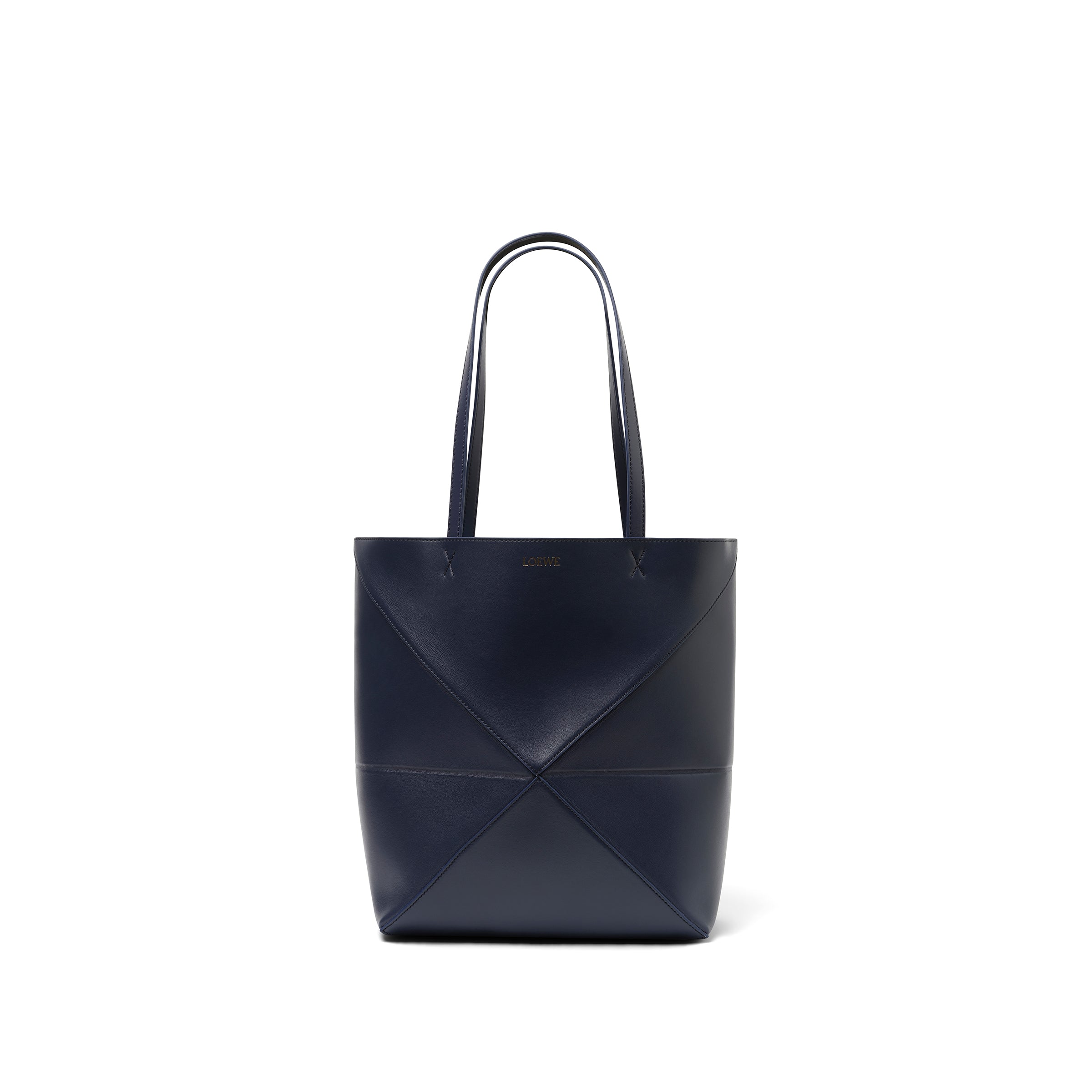 Puzzle Fold Tote Medium in Abyss Blue