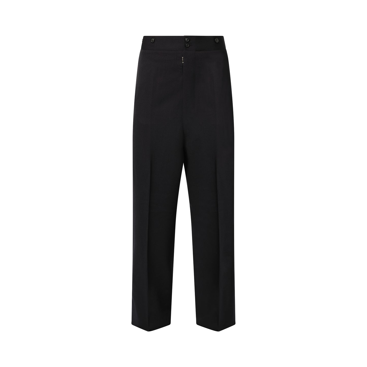 Wool Barathea Pants in Black