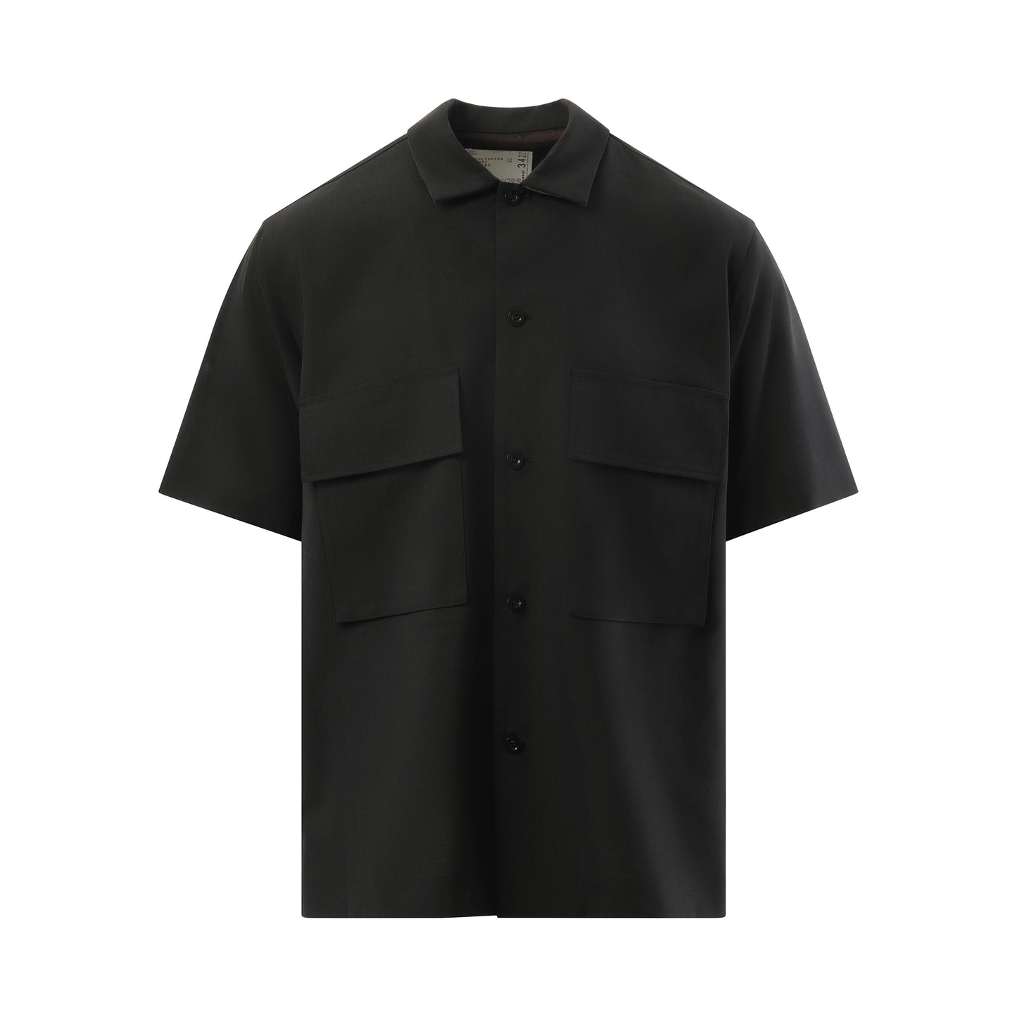 Suiting Short Sleeve Shirt in Black