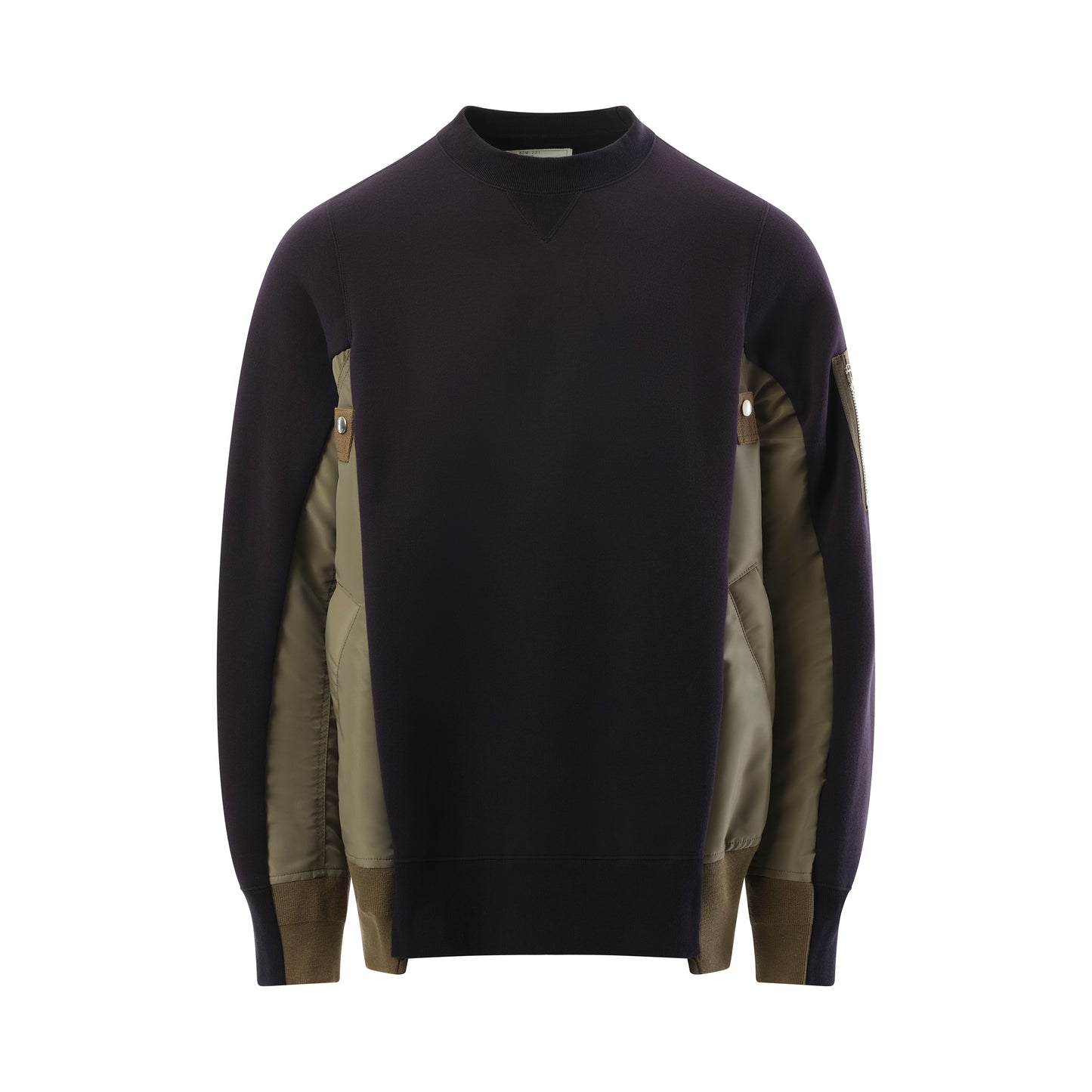 Sponge Sweat Nylon Twill Pullover in Navy/Khaki