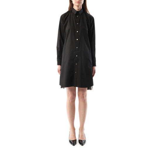 Cotton Poplin Dress in Black