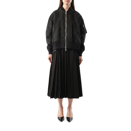 Nylon Twill Blouson in Black