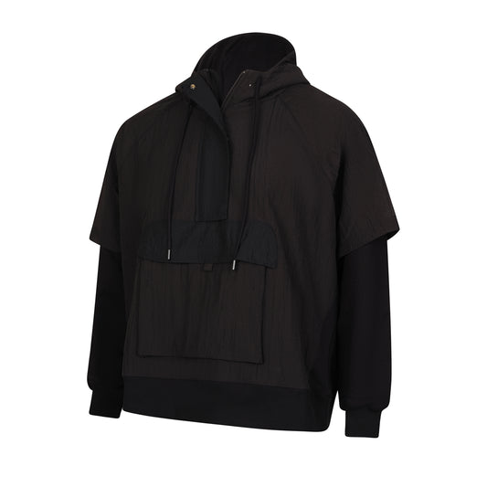 Overlay Hoodie in Black