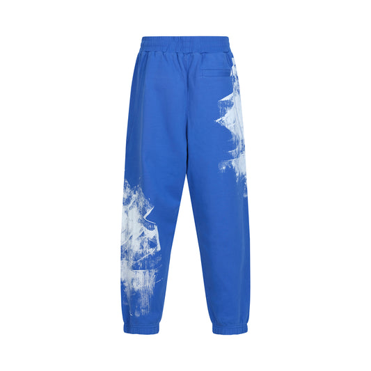 Brushstroke Sweatpant in Volt Blue