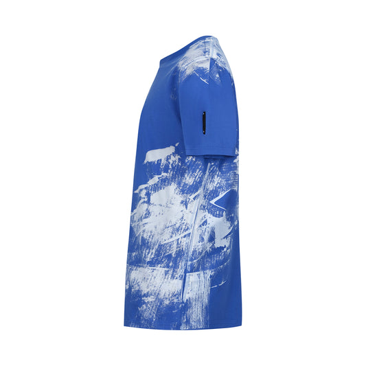 Brushstroke T-Shirt in Volt Blue