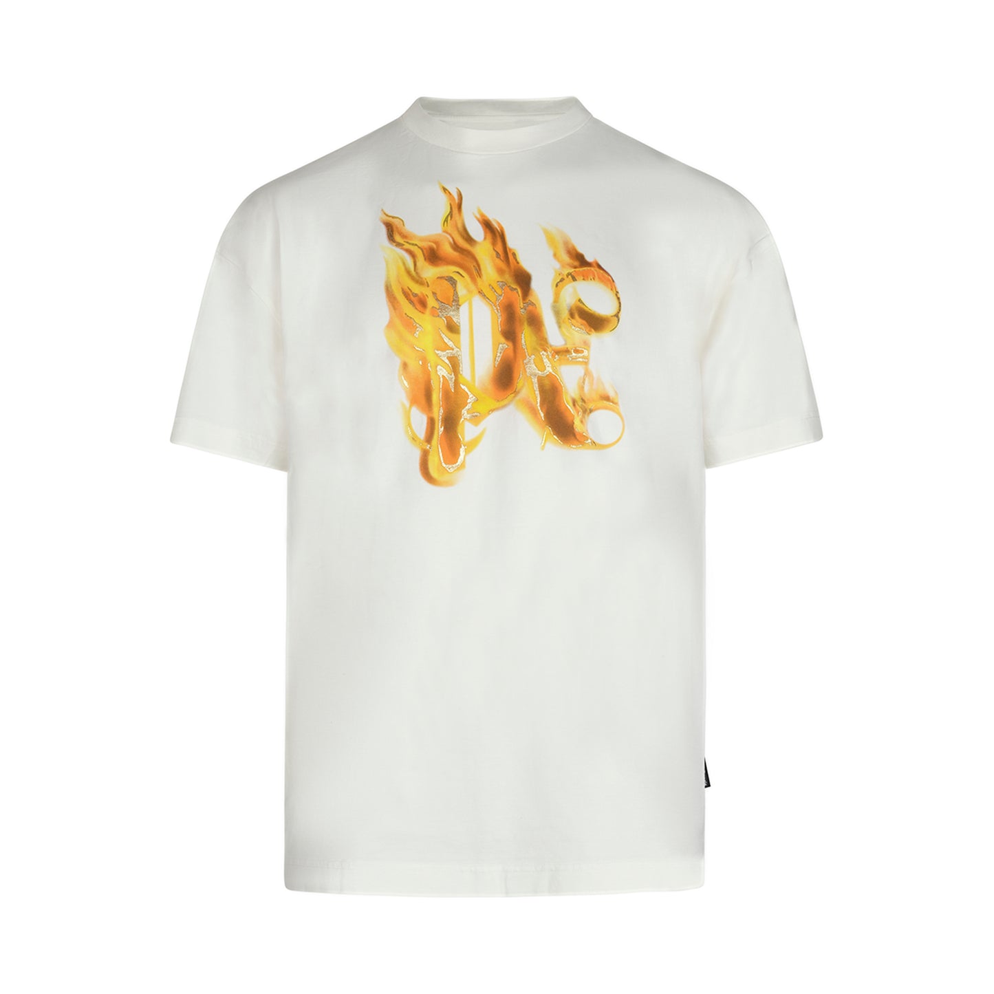 Burning Monogram T-Shirt in Off White