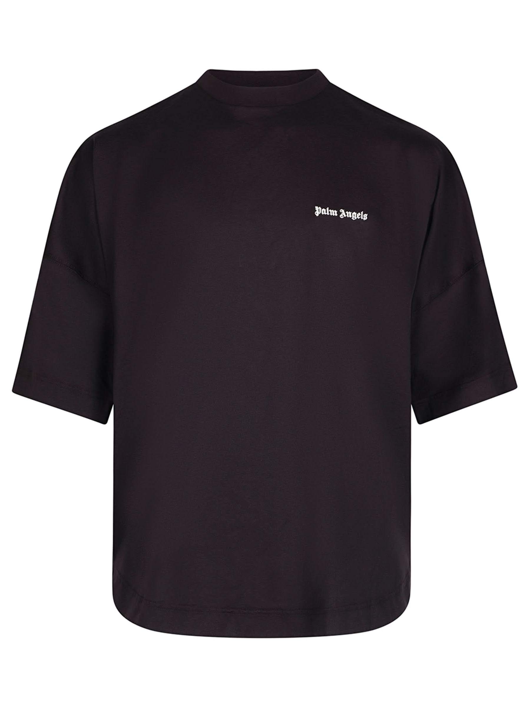 Embroidered Logo Oversized T-Shirt in Black/White
