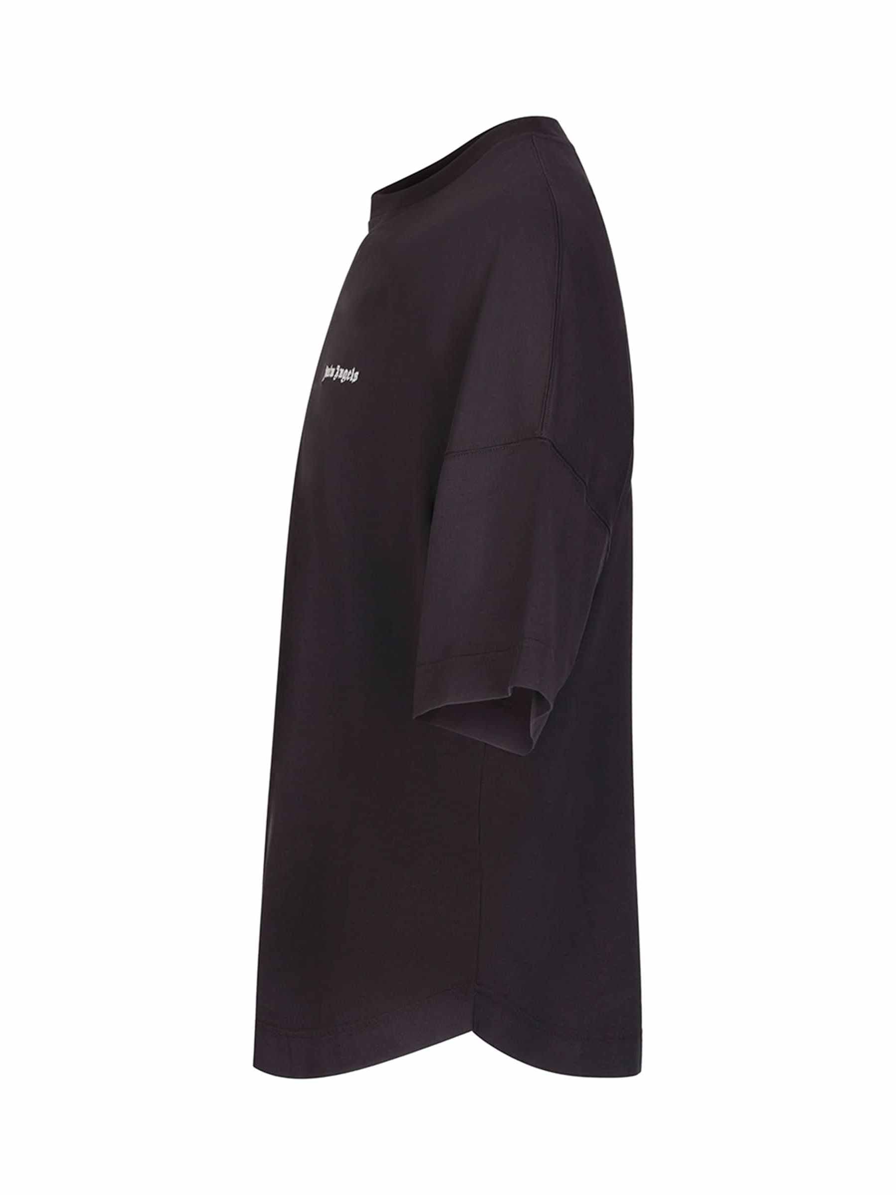 Embroidered Logo Oversized T-Shirt in Black/White