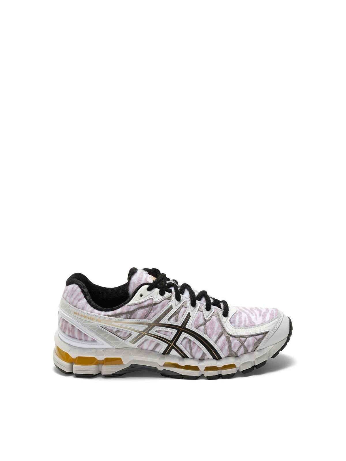 Kenzo x ASICS Gel Kayano 20 in White/Grey Side View | KENZO