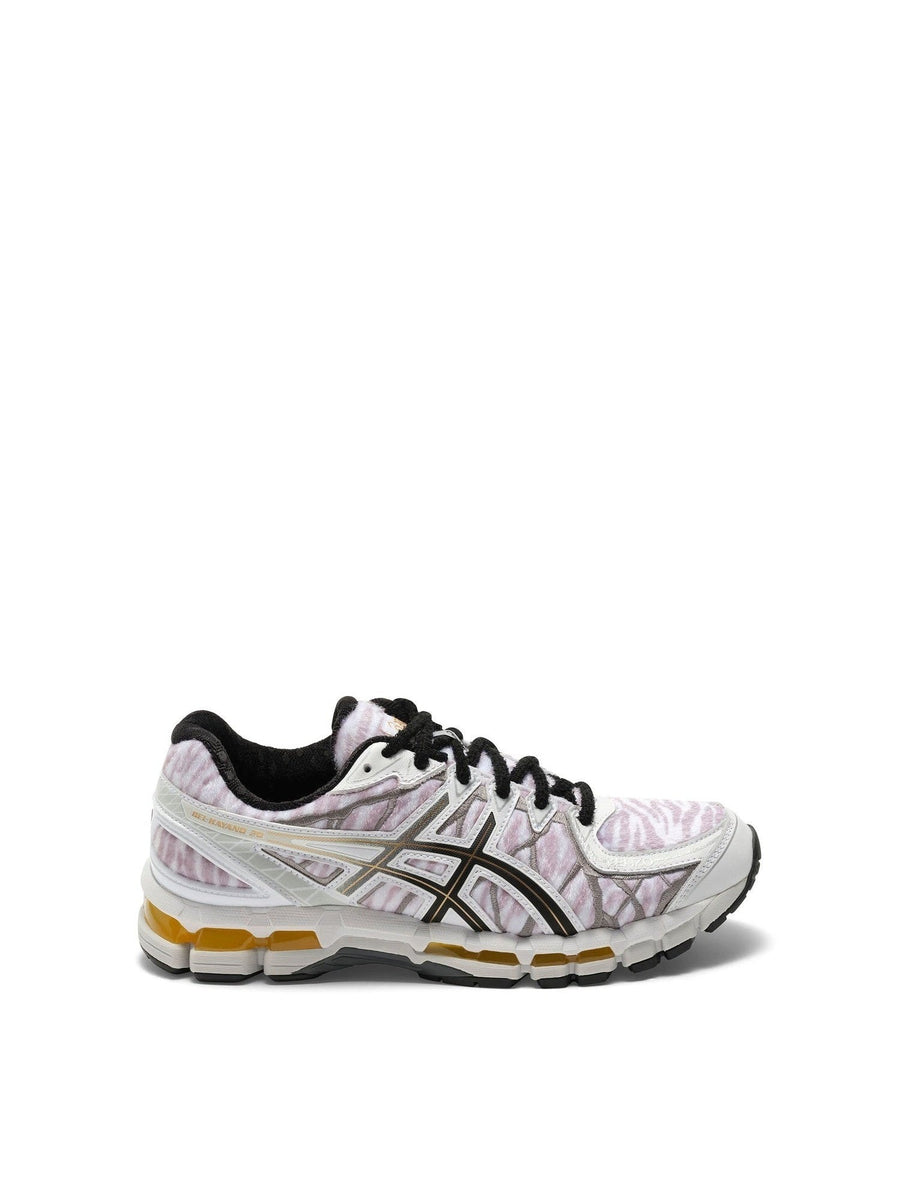 Kenzo x ASICS Gel Kayano 20 in White/Grey Side View | KENZO