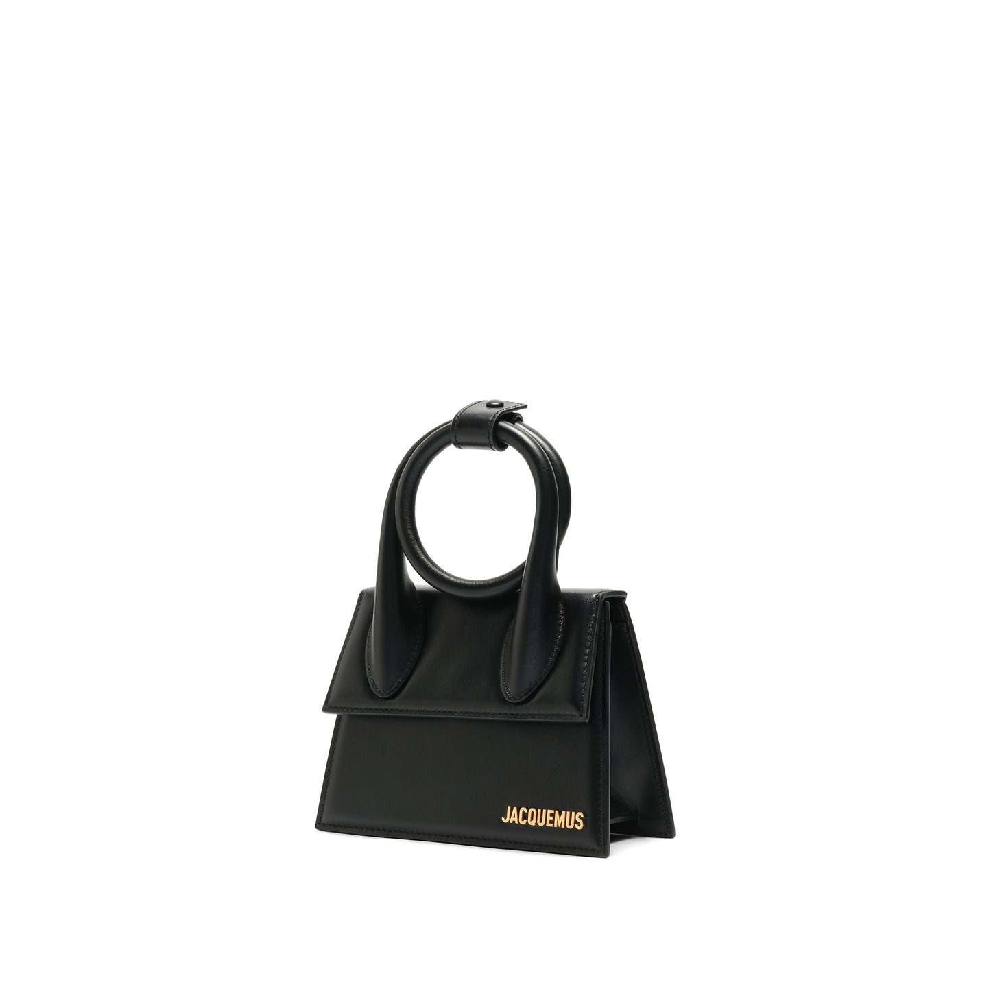 Le Chiquito Noeud Leather Bag in Black