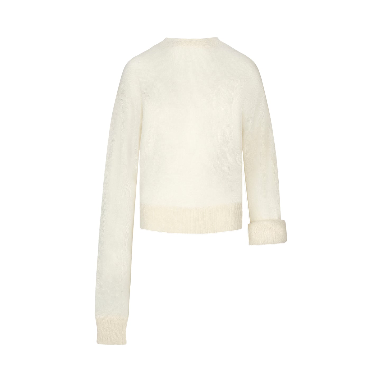 Knotted Sleeves Jumper in White