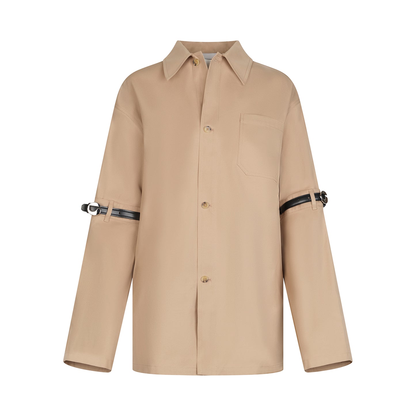 Open Elbow Jacket in Beige