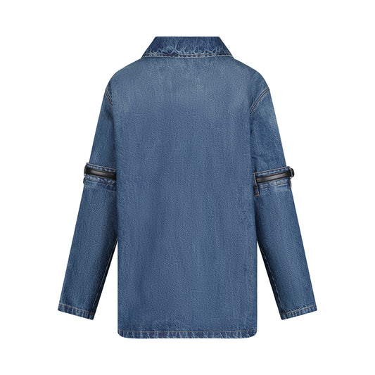 Hybrid Denim Overshirt in Blue