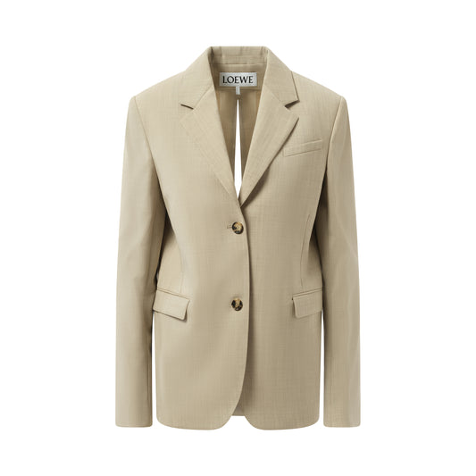 Tailored Jacket in Light Beige Melange