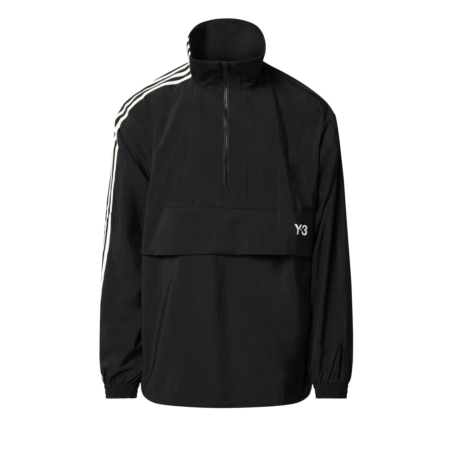 3 Stripe Nylon Anorak in Black