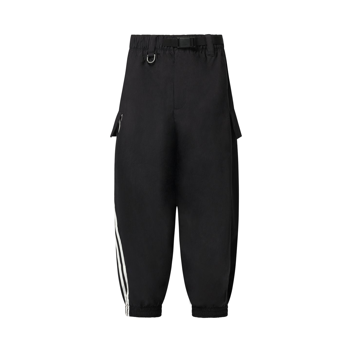 3 Stripe Nylon Pants in Black