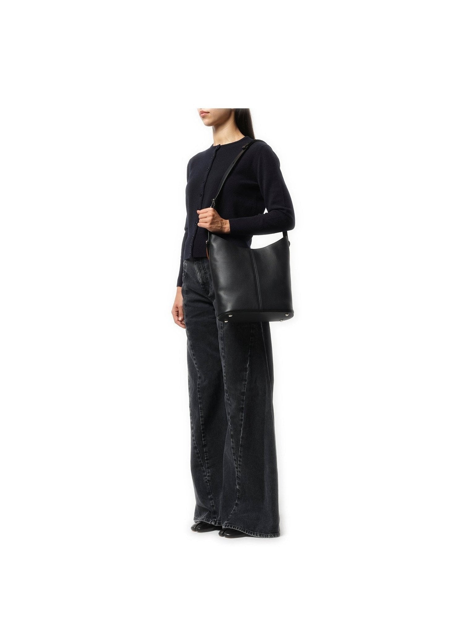 Maison Margiela Dress-Age Hobo Bag in Black/Chestnut
