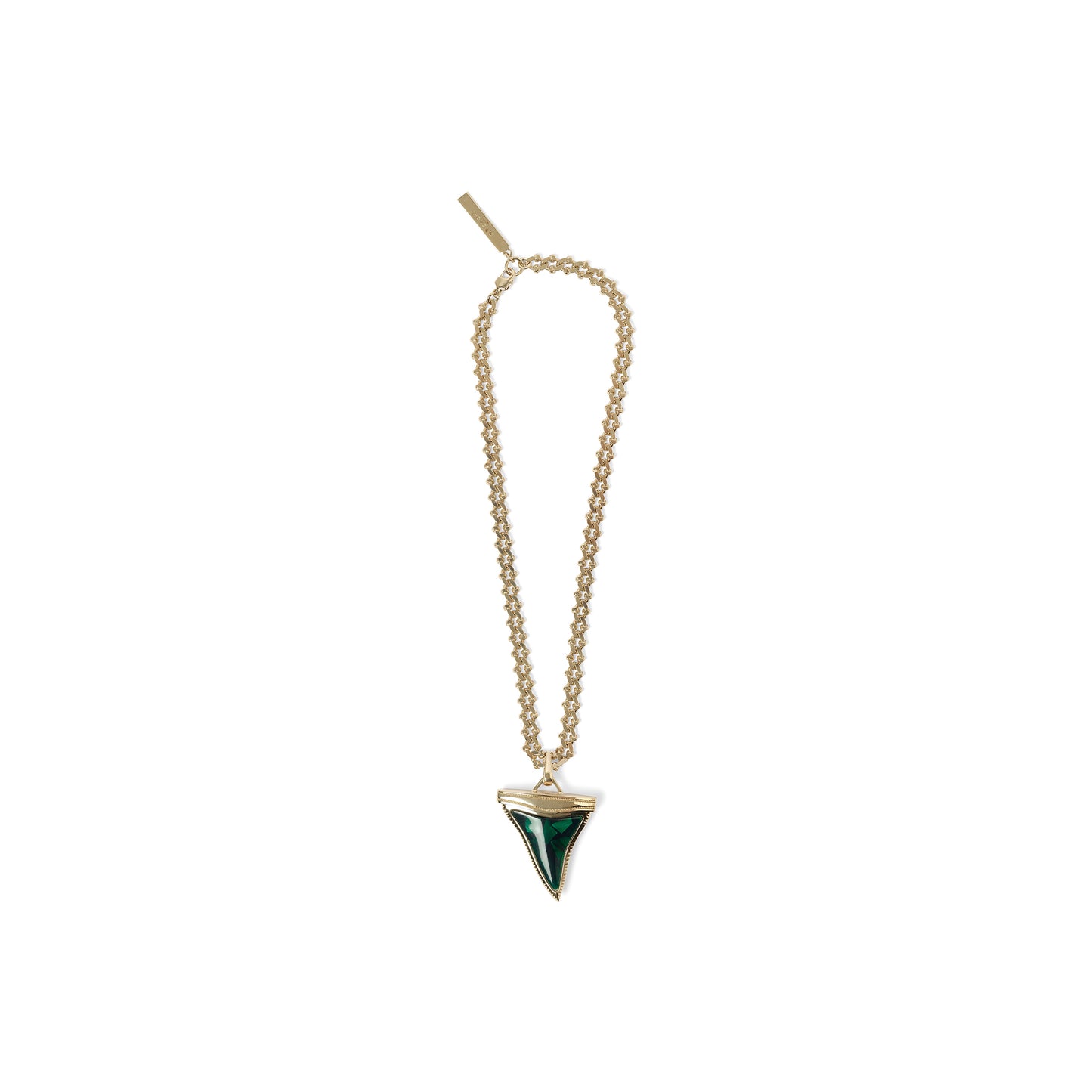 Shark Tooth Medium Neckalce in Green