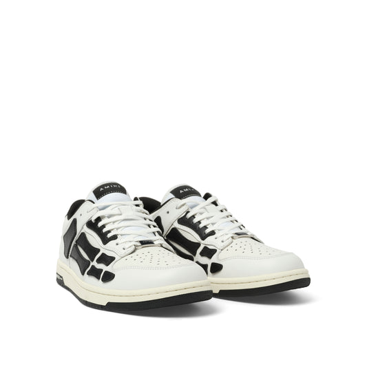 Skeleton Low Sneaker in White/Black