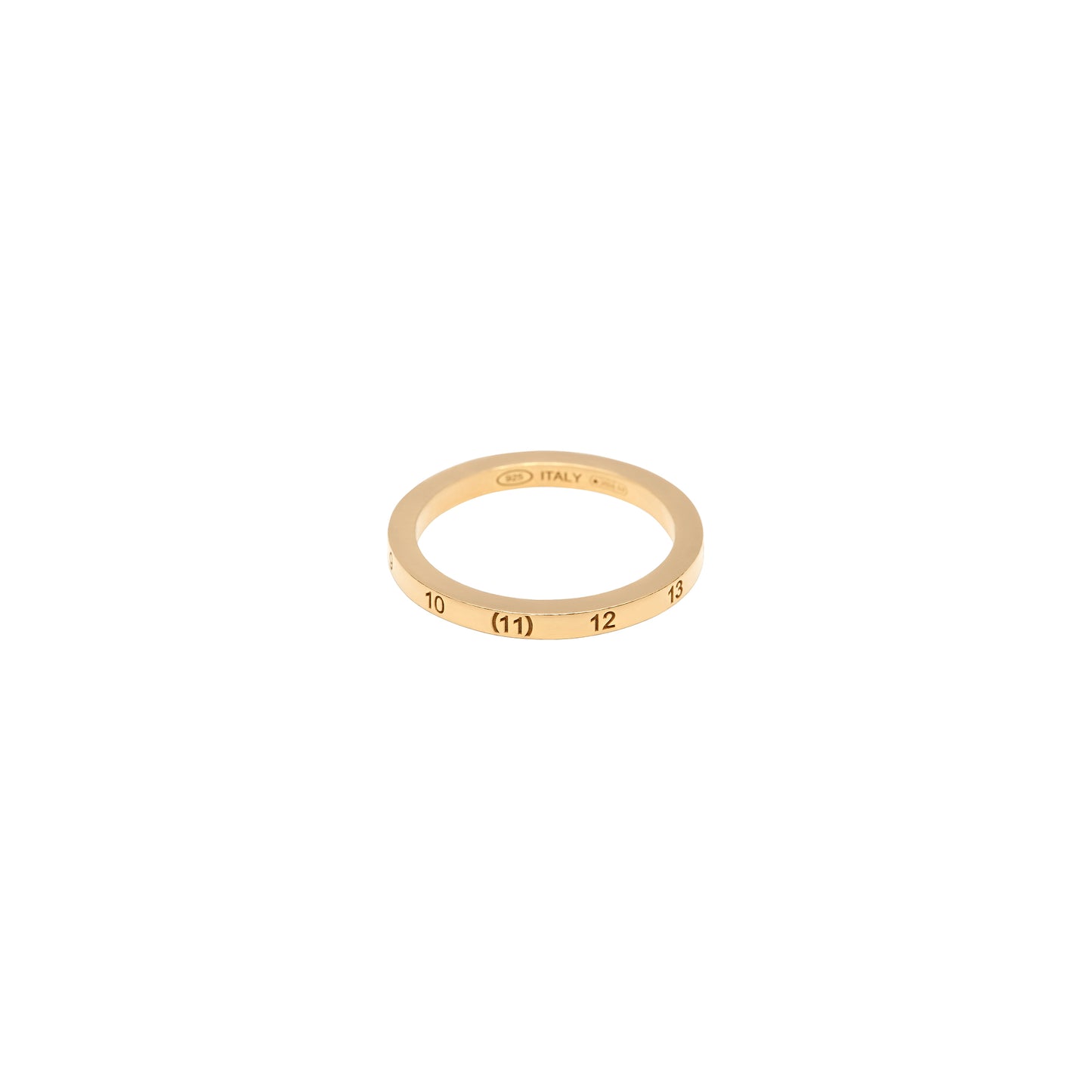 Numerical 4mm Ring in Yellow Gold