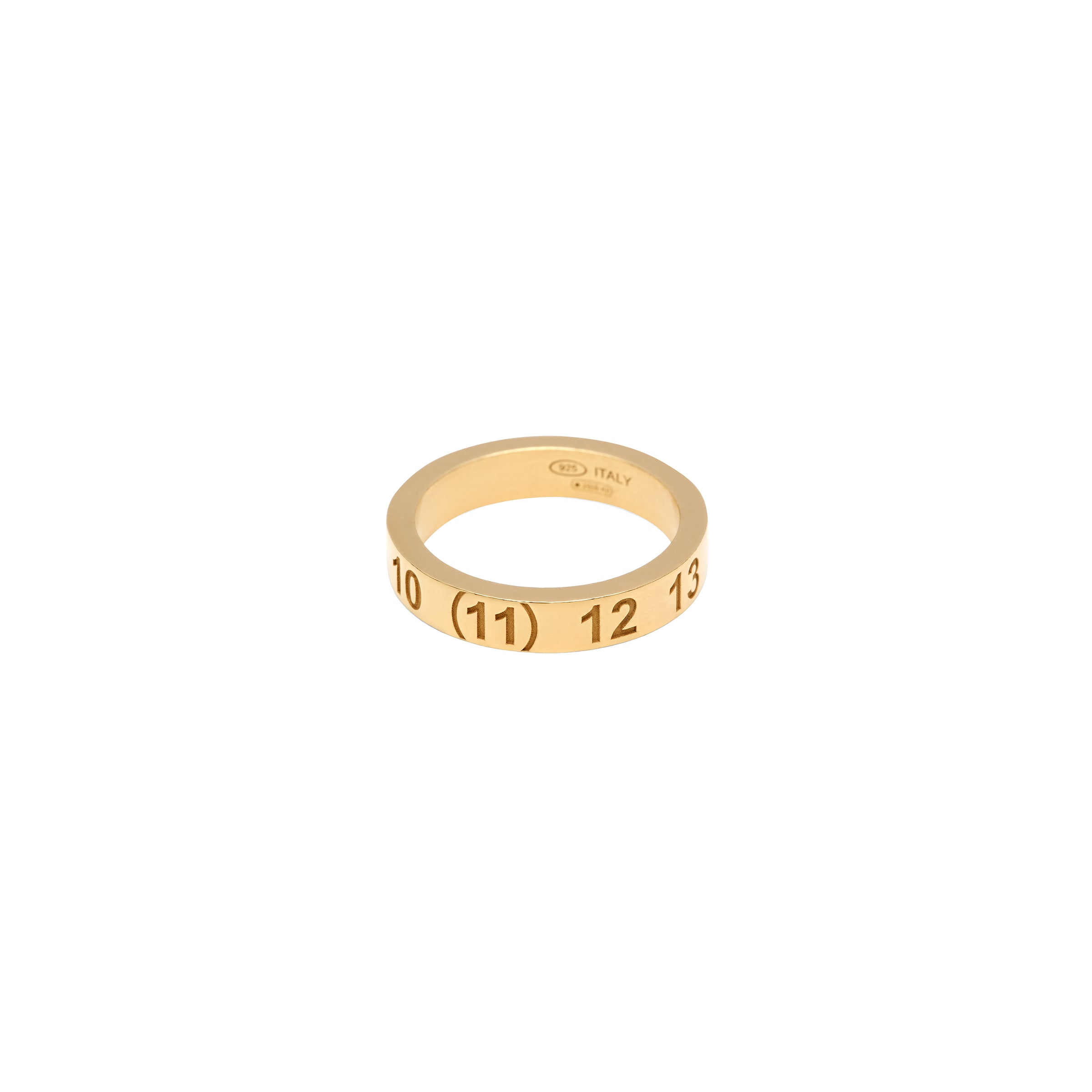 Numerical 6.5mm Ring in Yellow Gold