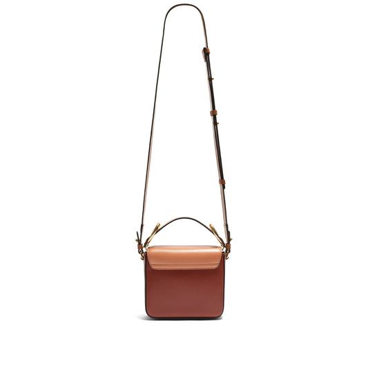 Mini C Tricolour Bag in Brown