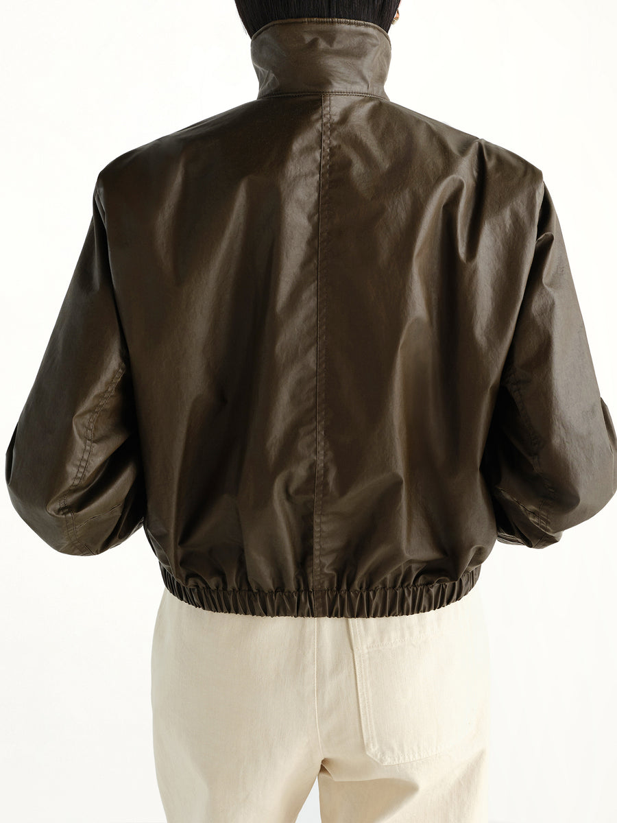 Zipped Blouson in Truffle
