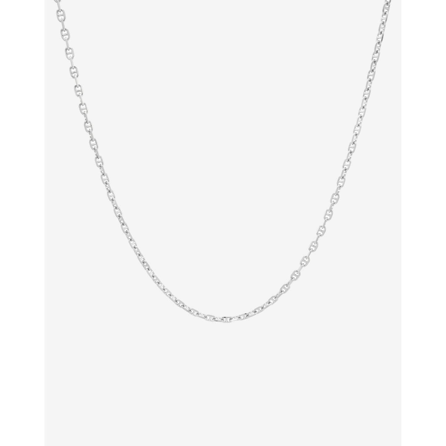 Chunky Anchor Long Chain Necklace in Silver