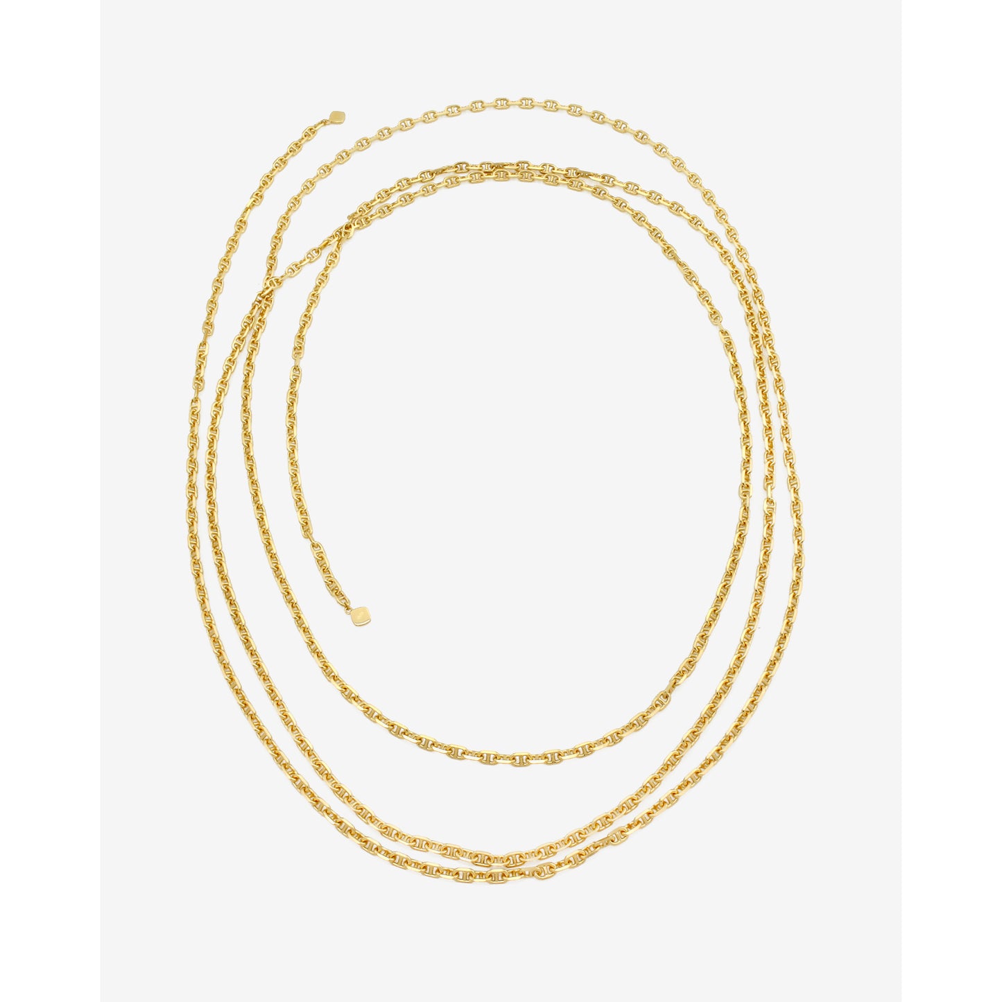 Chunky Anchor Long Chain Necklace in Gold