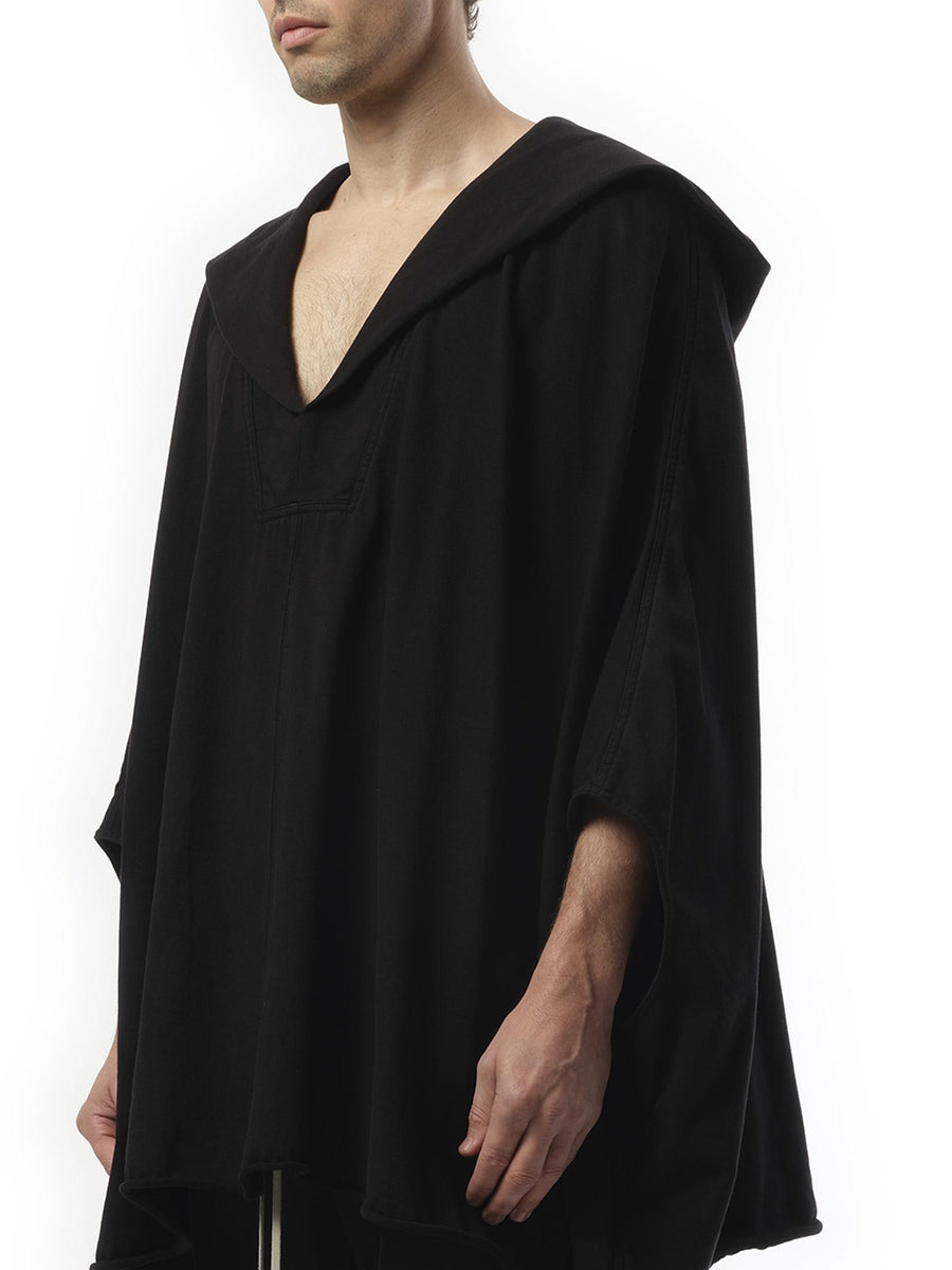 Rick Owens Hooded Kaftan in Black