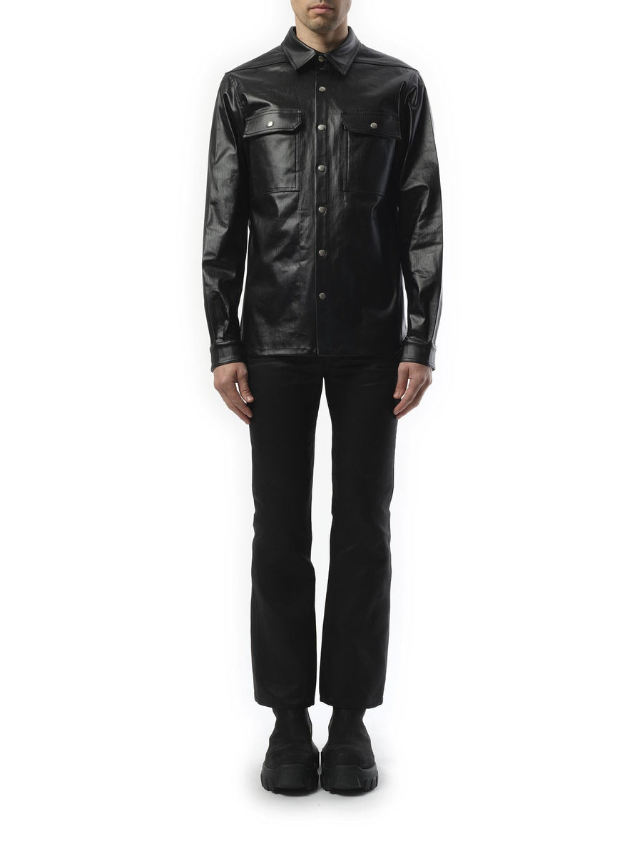 Rick Owens Denim Outershirt in Black