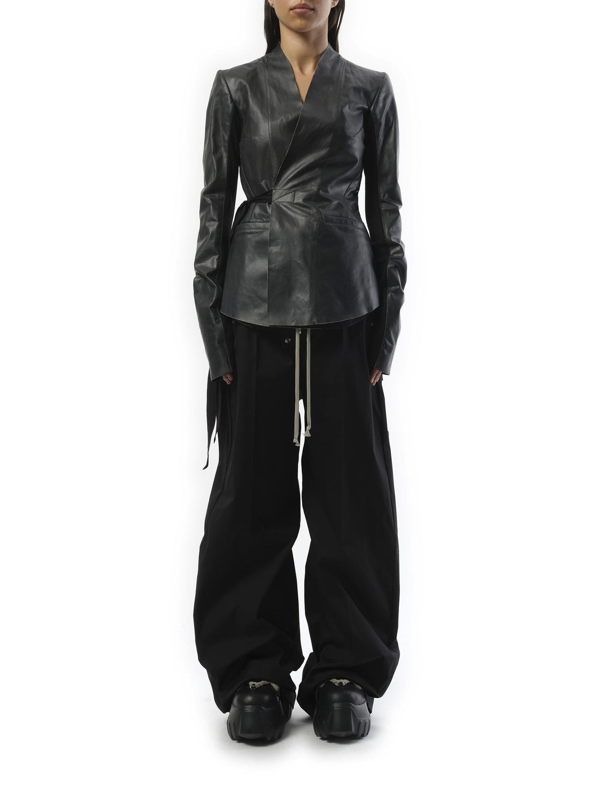 Rick Owens Hollywood Leather Jacket in Black
