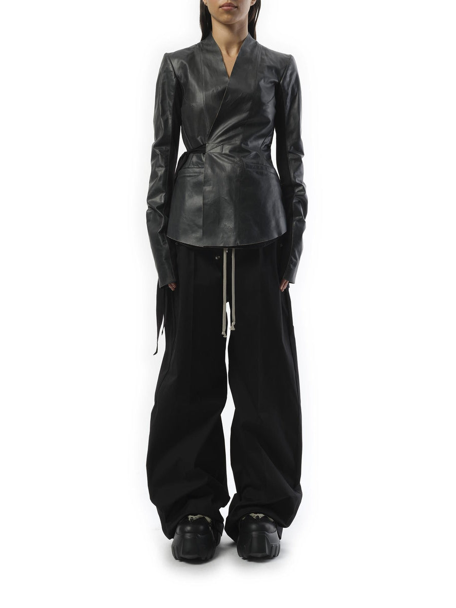 Rick Owens Hollywood Leather Jacket in Black