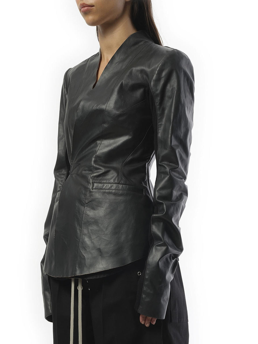 Rick Owens Hollywood Leather Jacket in Black