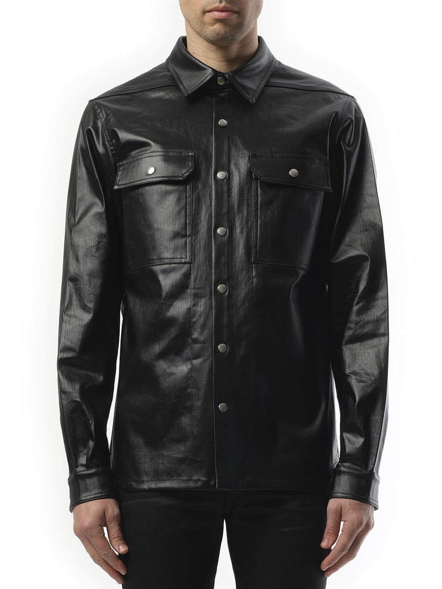 Rick Owens Denim Outershirt in Black