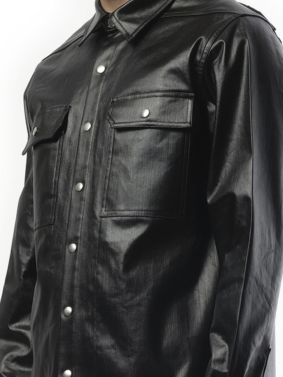 Rick Owens Denim Outershirt in Black
