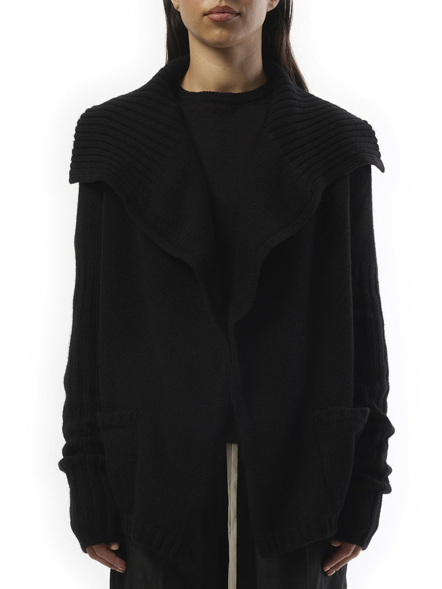 Rick Owens Cashmere Knit Cardigan in Black