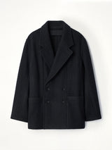 Short DB Coat in Black