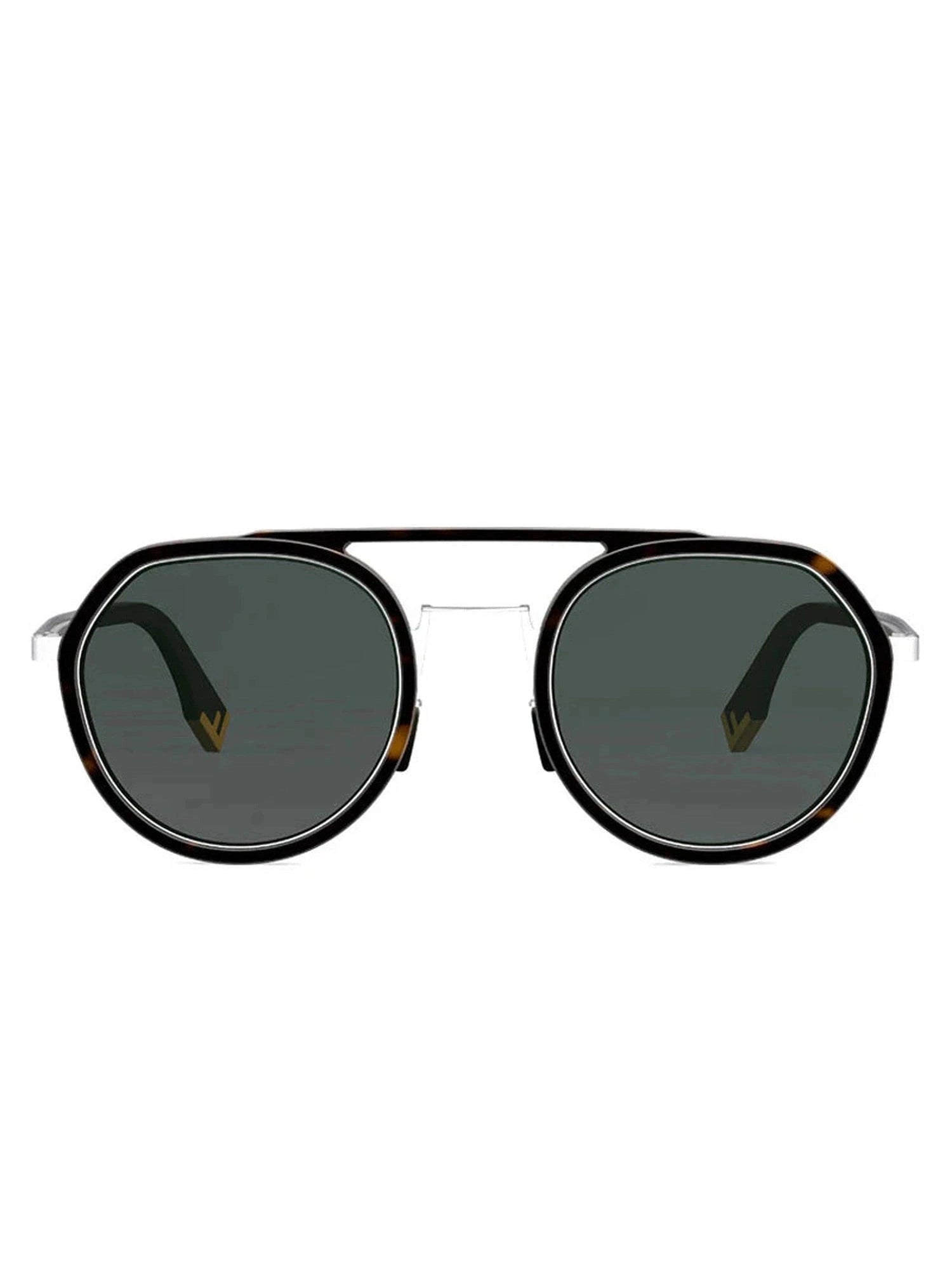 FE40040U Round Sunglasses in Havana