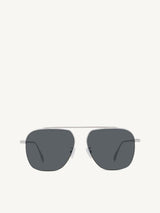 FE40005U Aviator Sunglasses with Smoke Lens in Shiny Palladium