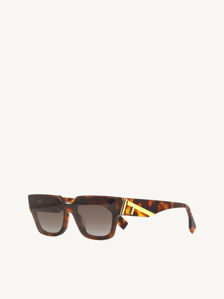 Fendi FE40099F 6653B Acetate Sunglasses in Tortoise