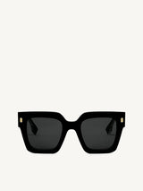 Fendi FE40101F 5201A D-Frame Acetate Sunglasses in Beige Gold